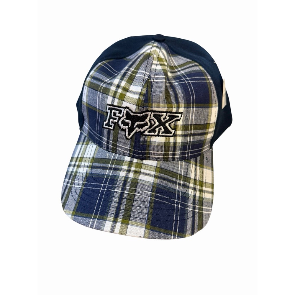 New Men's Baseball Trucker Adjustable Plaid‎ Solid Back FOX Face